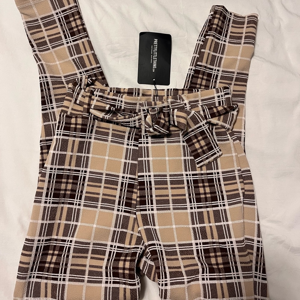 brand new fashion nova plaid pants
